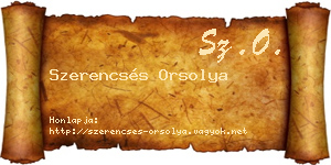 Szerencsés Orsolya névjegykártya